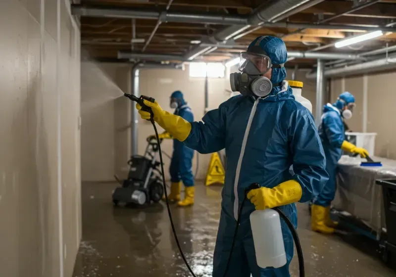 Basement Sanitization and Antimicrobial Treatment process in East Spencer, NC